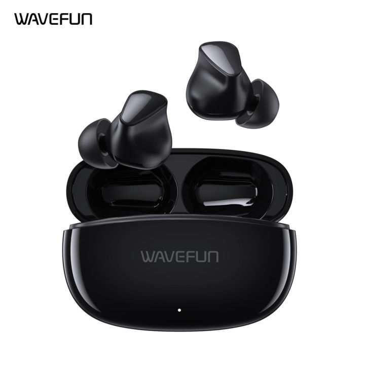 Wavefun Rock Wireless Earphones BT5.3 Headphones Super Bass Earbuds Music Gaming Dual Mode Quick Charging Headset