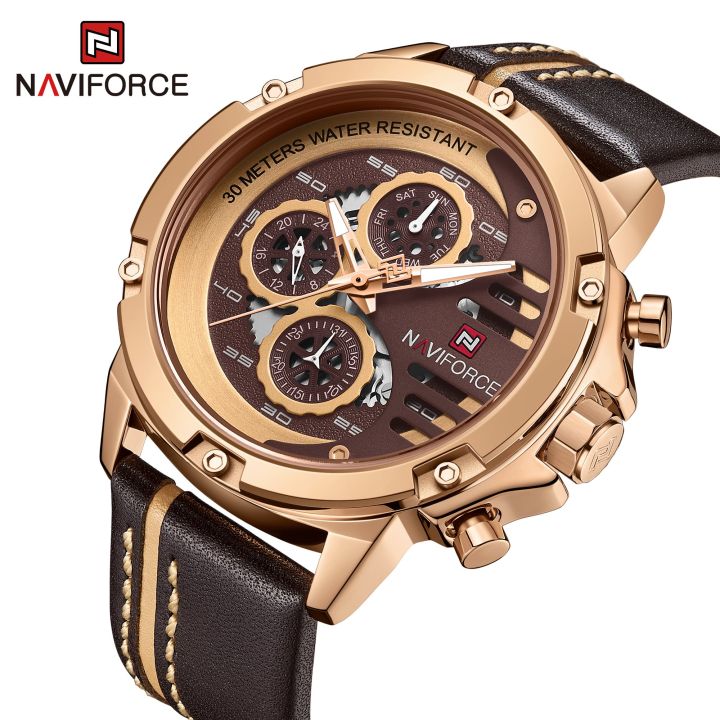 NAVIFORCE%20NF9110%20-%20Black%20PU%20Leather%20Wrist%20Watch%20for%20Men-%20Brown%20&%20Rose%20Gold%20-%20Image%202
