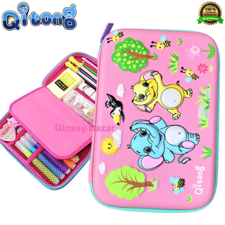Qitong%20Elephent%20Buddy%20%20Big%20Capacity%203D%20Pencil%20Pen%20Case%20Pencil%20Box%20Office%20College%20School%20Large%20Storage%20High%20Capacity%20Bag%20Pouch%20Holder%20Box%20case%20-%20Image%202