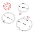1PC 100% Real 925 Sterling Silver CBR Nose Piercing Septum Ring Silver Captive Bead Ring Cartilage Tragus Piercing Earrings 20G. 