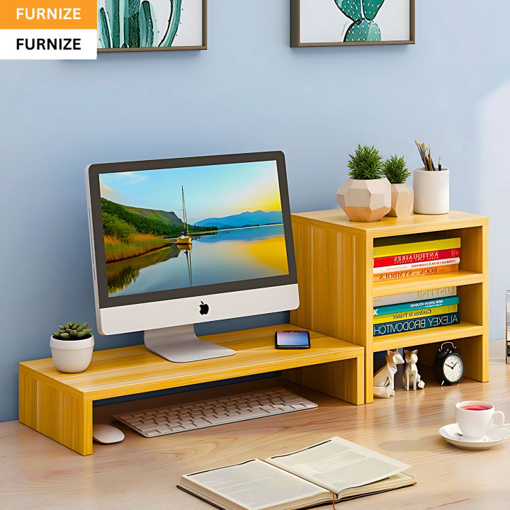 "20-Inch%20Monitor%20&%20Laptop%20Stand%20%20Ergonomic%20Desk%20Organizer%20%20Waterproof%20Melamine%20Board%20Riser%20%20Keyboard%20&%20Mouse%20Storage%20%20Sleek%20Home%20Office%20Accessory%20%20Multifunctional%20Desk%20Shelf%20for%20TV,%20Books,%20&%20Decor,%20Book%20Shelf%20Cabinet%20-%20Image%209