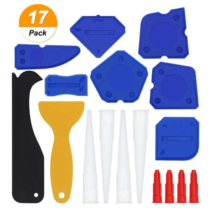 17%20Pieces%20Caulking%20Tool%20Kit%20Silicone%20Sealant%20Finishing%20Tool%20Grout%20Scraper%20Caulk%20Remover%20and%20Caulk%20Nozzle%20and%20Caulk%20Caps%20(Blue)%20-%20Image%202