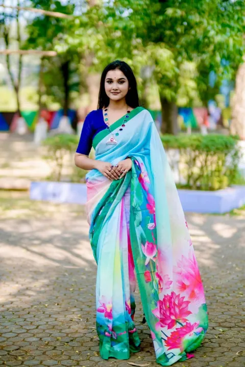 Screen%20Print%20Half%20Silk%20Saree/%20shari/%20sharee%20for%20women%20-%20Image%202