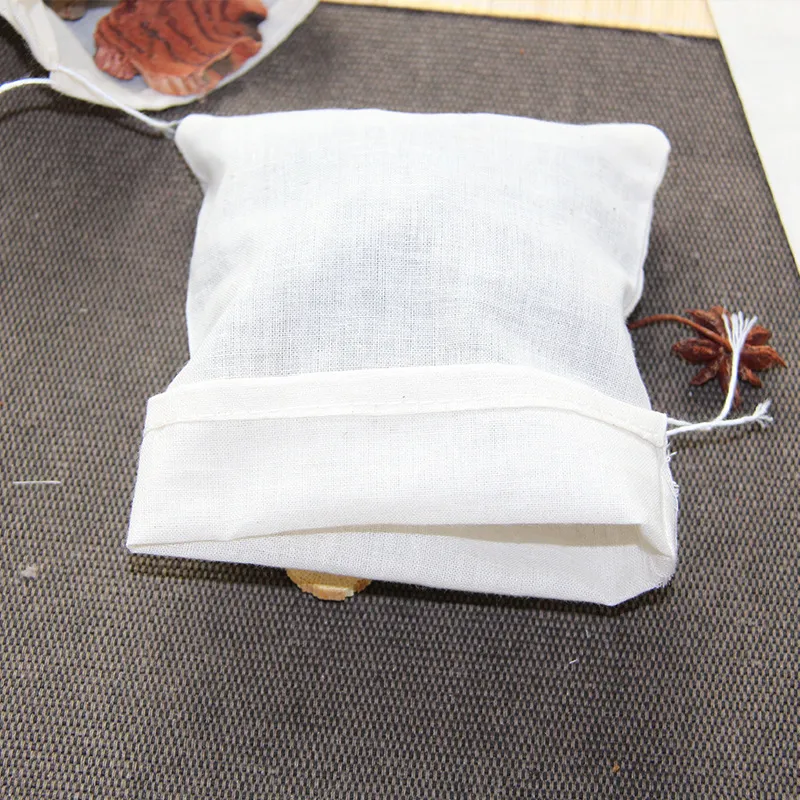 10-Pack Cotton Drawstring Bags - Reusable Muslin Pouches For Tea, Gifts & Storage (2 Sizes: 15x10cm & 10x8cm)