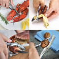 24 Piece Seafood Tool Kit, Stainless Steel Crab Leg Cracker and Forks Nut Cracker Set Shellfish Sheller. 