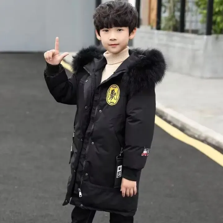 4-14%20Years%20Winter%20Keep%20Warm%20Boys%20Jacket%20Heavy%20Thick%20Detachable%20Hat%20Fur%20Collar%20Hooded%20Outerwear%20For%20Kids%20Children%20Windbreaker%20-%20Image%202