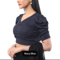 [ Sathi house ]Cotton Half Body short Sleeve Crop Tops Blouse for Women. 