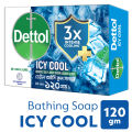 Dettol Soap Cool 120gm Bathing Bar, Soap with Crispy Menthol.