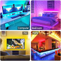 RGB 5050 Led Strip Light Bluetooth App Control 5V USB Led Tape Flexible Ribbon Diode Tape for TV Backlight Room Decoration.