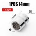 1Pcs New For Ratchet Torque Wrench Hex Short Socket Hand Tool 1/4" 6.35mm Head Metric Key Sleeve Double End 4-14mm Drive Socket. 