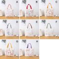 Fashion Work Pouch Shopping Bag Cartoon Print Girl Handbag Schoolbag Shoulder Bag Canvas Tote Bag. 