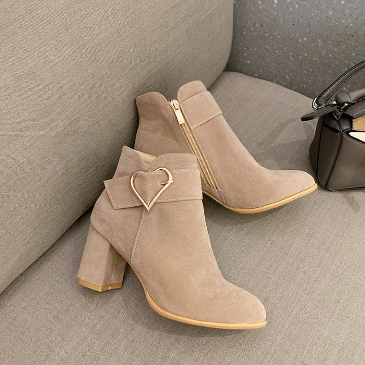 Chunky%20Heel%20Fashion%20Boots%20Love%20New%20Autumn%20and%20Winter%20Women's%20Boots%20All-Matching%20Suede%20Ankle%20Boots%20Fleece%20Lined%20round%20Toe%20Black%20plus%20Size%20Winter%20Boots40%20-%20Image%206
