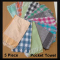 5 Piece Pocket Towel Rumal Multicolor.