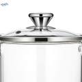 Glass Cooking Pot Kitchen Glass Cookware Simmer Pot for Tea Noodle Milk 1.3L. 