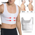Men Chest Binder Gynecomastia Compression Vest for Post Surgery Breathable Buckle Underwear Tank Top Breast Reduction Shapewear.