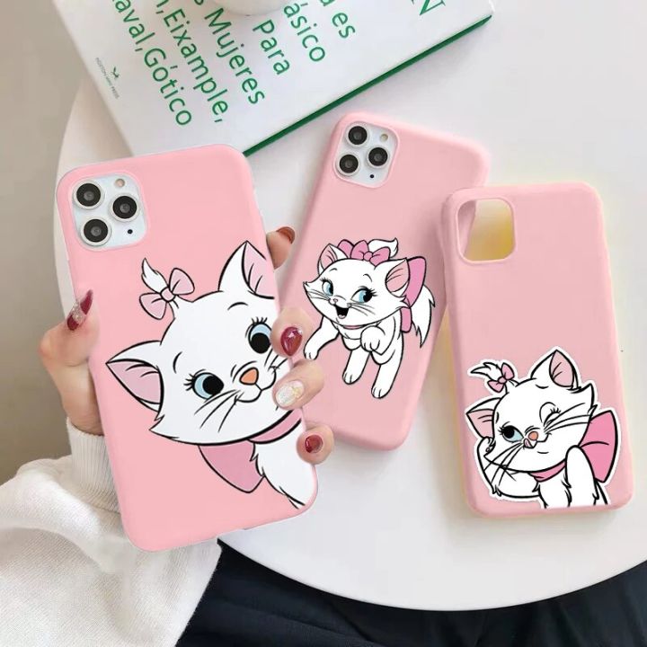 Disney Marie Cat Phone Case For iPhone 15 11 12 13 Mini 14 Pro Max 15 8 7 6 6S Plus SE 2022 2020 X XS Max XR Silicone Back Cover