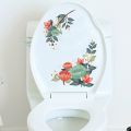 32cm*39cm Sticker WC Pedestal Pan Cover Sticker Toilet Stool Sticker Home Decor Bathroon Decor 3D Printed Flower View 2023. 