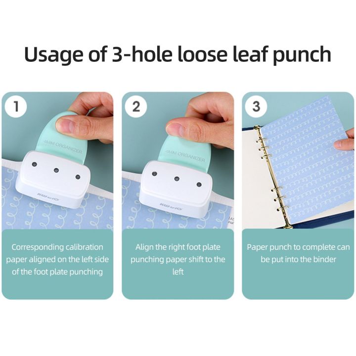KWtrio%209027%20Loose%20Leaf%20Hole%20Punch%20Daily%20Planner%20Adjustable%203%20Hole%20Paper%20Puncher%20-%20Image%205