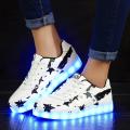 Luminous Sneakers for Women Casual Shoes Led Glowing Shoes for Men Fashion Flat Running Sneakers LED Rechargeable Couple's Shoes House Foocus. 
