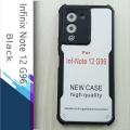 Infinix Note 12 G96 এর জন্য-বাম্পার সহ স্বচ্ছ সিলিকা জেল ম্যাট শকপ্রুফ পাতলা ব্যাক কভার ফোন কেস (Back Case Cover For Smartphone). 