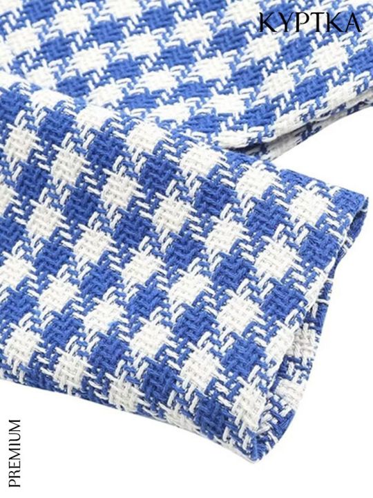 KYPTKA%20Women%20Fashion%20Tweed%20Cropped%20Blazer%20Coat%20Vintage%20Long%20Sleeve%20Front%20Button%20Female%20Outerwear%20Chic%20Vestes%20Femmes%20-%20Image%208