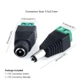 DC Power Jack Connector 2.1mm x 5.5mm Male + Female (1 Pair). 