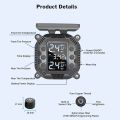 TOHAYIE Motorcycle TPMS Tire Pressure Monitoring System Solar External Sensors Waterproof Dustproof TPMS for Moto.