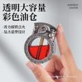 New round Transparent Oil Warehouse Rocker Arm Kerosene Lighter Men's Retro Windproof Creative Personality for Boyfriend Direct Sales. 