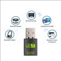 600Mbps Dual Band WiFi + Bluetooth Adapter For Windows PC/Laptop- (Driver Free Version, WiFi Hotspot Supported, 2.4GHz + 5GHz). 