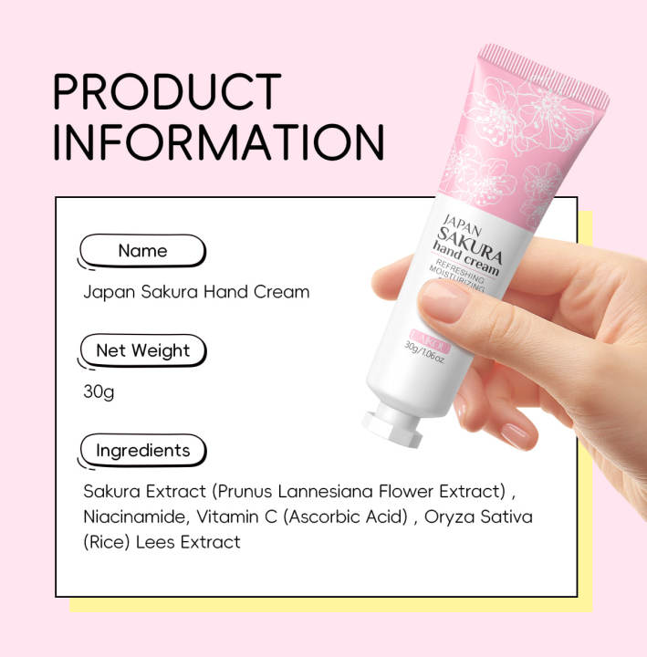 LAIKOU%20Sakura%20Hand%20Cream%2030g%20Moisturizing%20Softening%20And%20Smoothing%20for%20Hands%20-%20Image%203