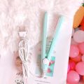 A mini hair iron pink electric curling iron curl modelling tools Hair Straightener Mini Travel Ceramic Straightening Irons. 