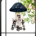 1 PCS Handmade Art Wind Chimes Outdoors Unique Resin Hand Painted Decorative Mushroom Wind Bell. 