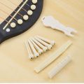 Full Set Acoustic Guitar Bridge Pins, Saddle And Nut with String remover. 