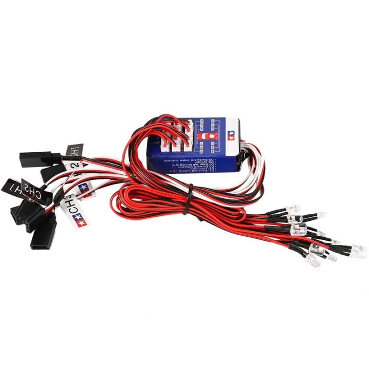 JAERBEE%202X%2012%20LED%20Lighting%20Kit%20Steering%20Brake%20Simulation%20Flash%20Light%20for%201/10%20Scale%20Models%20RC%20Car%20Yokomo%20Tamiya%20HSP%20HPI%20AXIAL%20-%20Image%204