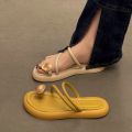 Sandals super hot pullover women wear 2024 new versatile flat summer Korean resort casual beach shoes. 