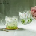 Creative Cartoon Flower Coffee Mug Home Office Glass Water  Cup Handgrip Milk Breakfast Drinkware Cup DROPSHIPPING. 