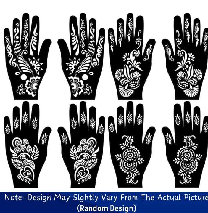 Mehedi Design Sticker for Girls, Womens & Kids - (Pack of 01 Pcs) .,.,.,'