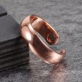 Pure Copper Rings Magnetic 6mm Adjustable Open Cuff Finger Ring Finished Magnetic Health Energy Mens Rings Minimalist Jewelry. 