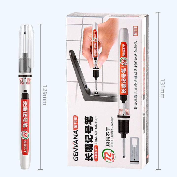 20mm%20Long%20Head%20Markers%20Pen%20Bathroom%20Woodworking%20Decoration%20Multi-purpose%20Deep%20Hole%20Waterproof%20Marker%20Pens%20-%20Image%202