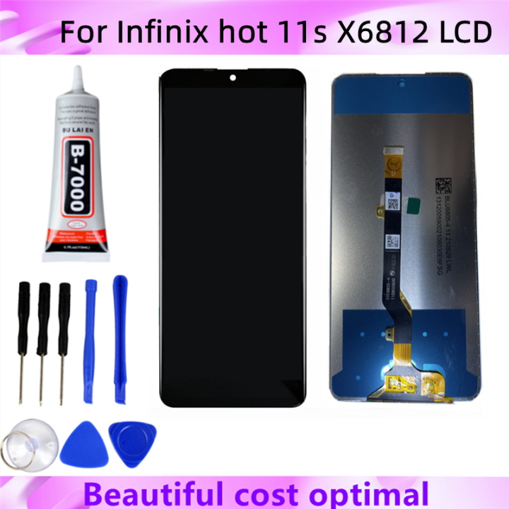6.78inch Original For Infinix Hot 11s LCD Display Touch Screen Assembly Digitizer For Infinix X6812 LCD Replacement Parts