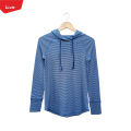 Women's Long-sleeve Pullover Striped Printed Sweatshirts Hoodie for Ladies From LEVIN.
