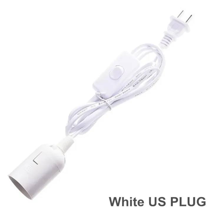 【VisioN Shop】1.8m Power Cord Cable E27 Lamp Holder with Switch wire EU PLUG Pendant LED Bulb E27 Hanglamp Suspension Bases
