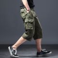 Trousers Capri-pants Summer Fashion Men's Casual Long Length Cargo Shorts Multicket Cotton Hot Breeches Capri Pants. 
