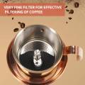 Stainless Steel Vietnamese Coffee Filter Single Cup Vietnam Hand Punch Pot Drip Filter Coffee Pot Vietnamese Coffee Pot Drip Filter Cup Family Outdoor Use Rose Gold.