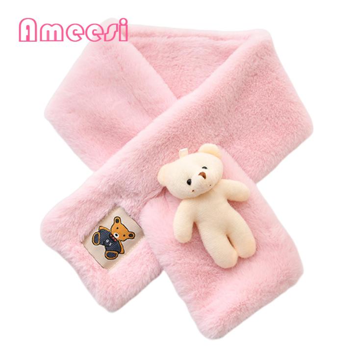 Ameesi%20Collar%20Scarf%20Cartoon%20Bear%20Doll%20Autumn%20Winter%20Women%20Neck%20Warmer%20Collar%20Scarf%20-%20Image%202