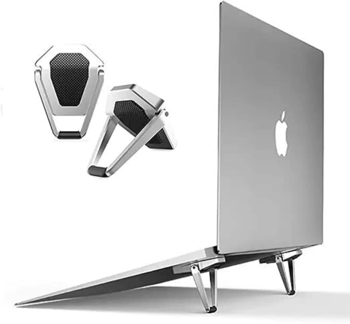 মিনি ল্যাপটপ স্ট্যান্ড - Mini Laptop Stand Mini Premium Metal Folding Portable Laptop Stand for Laptop & Tablet Laptop Stand - 1pair
