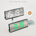LED display Digital alarm clock Modern Table clock Desktop clock Voice control clock Night mode 12/24-hour format Temperature clock for Bedroom clock Office clock Travel clock Ideal for students. 