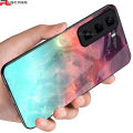 PlusCase for Infinix Hot 50 Pro+ 4G Plus Case Glass Nebula Pattern Hard Shockproof Phone Back Cover.