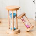 Hourglass Creative Timing Glass Small Hourglass Wooden Round Hourglass Children's Kitchen Gift. 