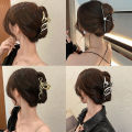 Fashion Metal Geometric Hair Claw Clip Trendy Hair Clip Metal Pearl Hair Clamp Party Hair Accessories For Women Headwear Jewelry Nicle.